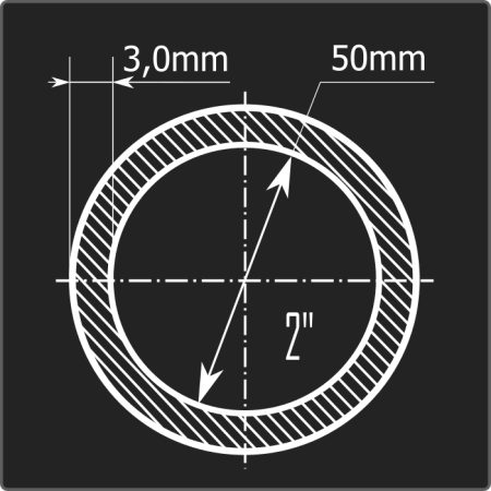 Труба ВГП 50*3,0 ст.3сп Феррум 6м ГОСТ 3262-75