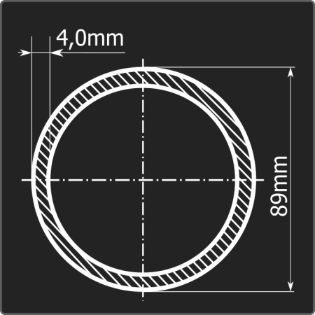 Труба электросварная 89*4,0 ст.3сп Феррум 12м Стык ГОСТ 10705-80