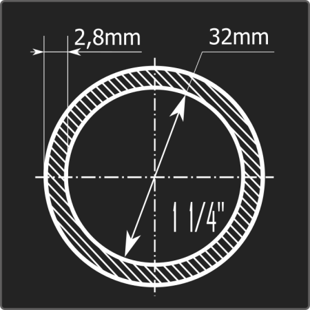 Труба ВГП 32*2,8 ст.3сп Феррум 6м ГОСТ 3262-75