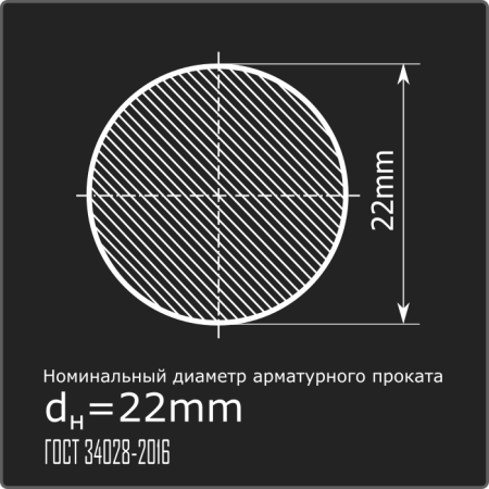 Арматура 22,0 А-I (А240) ГОСТ 34028-2016 12м
