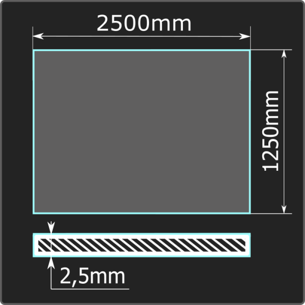 Лист холоднокатаный 2,5*1250*2500 ст.3пс ГОСТ 16523-97