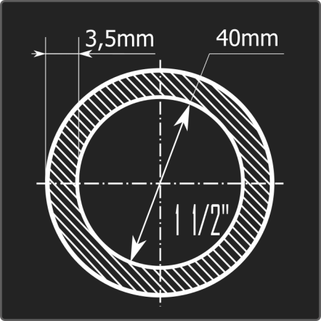 Труба ВГП 40*3,5 ст.3сп 6м ГОСТ 3262-75