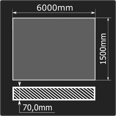 Лист горячекатаный 70*1500*6000 ст.3сп ММК ГОСТ 14637-89