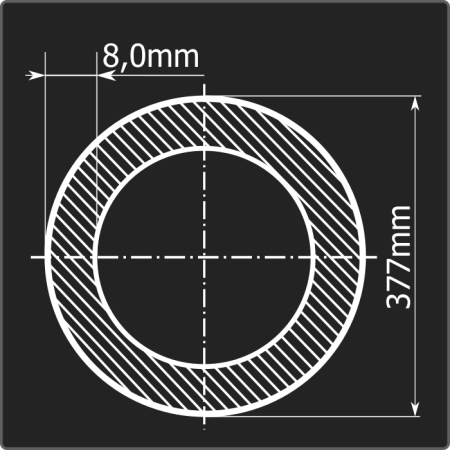 Труба электросварная 377*8,0 ст.20 11,5-11,7м ГОСТ 10705-80
