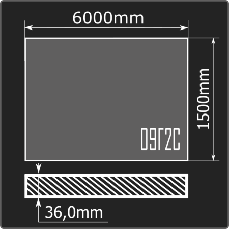 Лист горячекатаный 36*1500*6000 09Г2С ГОСТ 19281-2014