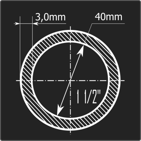 Труба ВГП 40*3,0 ст.3сп Феррум 6м ГОСТ 3262-75