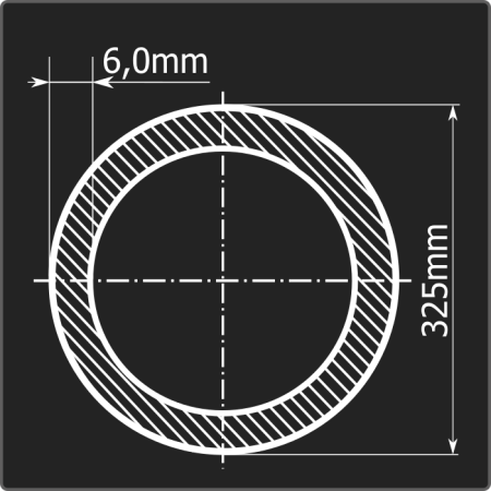 Труба электросварная 325*6,0 ст.3пс 12м ГОСТ 10705-80