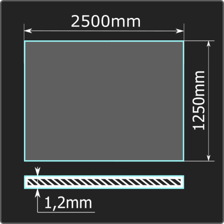 Лист холоднокатаный 1,2*1250*2500 ст.08пс ММК ГОСТ 16523-97