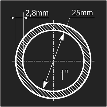 Труба ВГП 25*2,8 ст.08кп Феррум 6м ГОСТ 3262-75 Стык