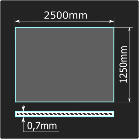 Лист холоднокатаный 0,7*1250*2500 ст.08пс ММК ГОСТ 16523-97