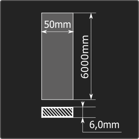 Полоса горячекатаная 6,0*50 6м ст.3сп Феррум ГОСТ 103-2006