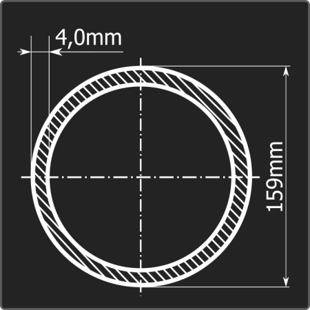 Труба электросварная 159*4,0 ст.3сп Феррум 6м ГОСТ 10705-80